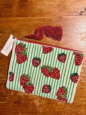 Anthropologie Beaded Flat Pouch ~ Wild Berry Edition🍓